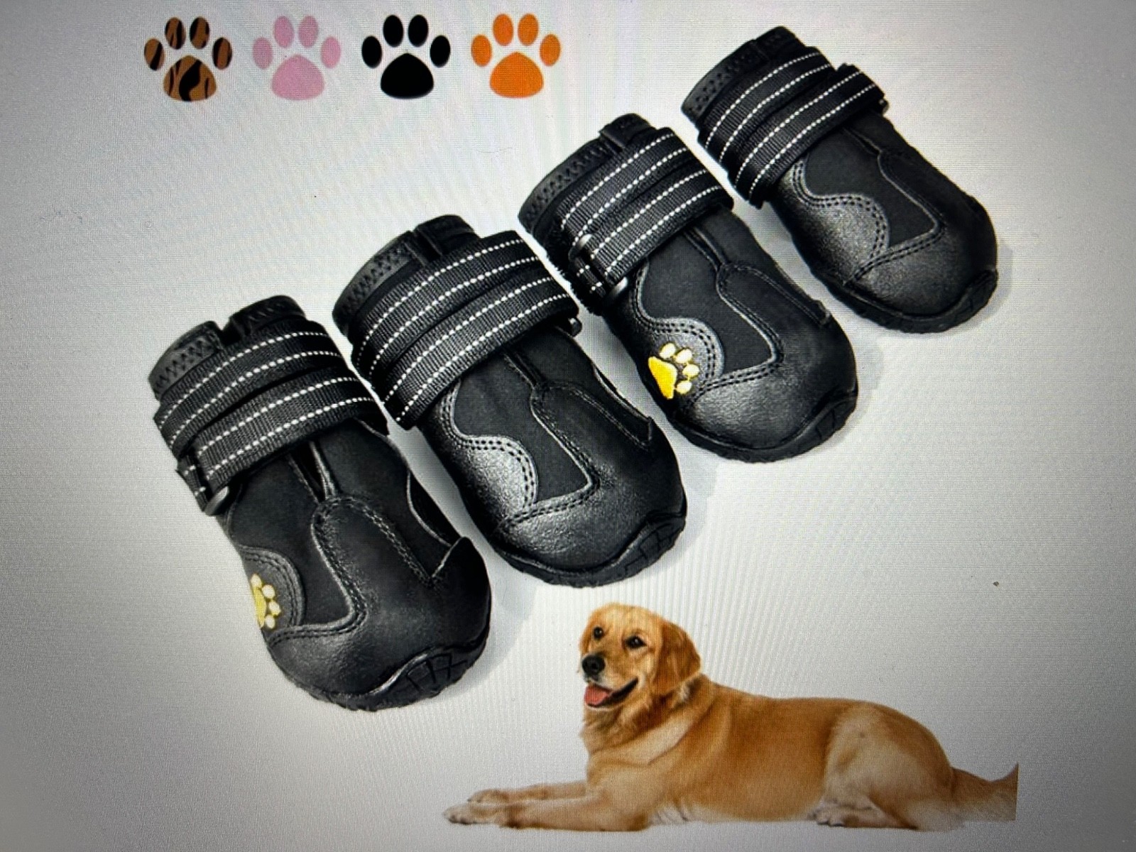 XSY&G Dog Boots,Waterproof Dog Shoes,DogBooties with Reflective Size 3