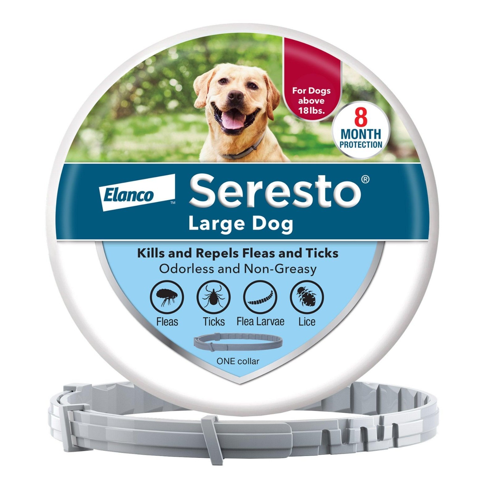Seresto Flea & Tick Collar 8 Months Protection LARGE Dogs above 18lbs – Sealed