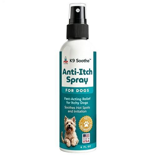 Pup Labs K9 Soothe anti Itch Spray for Dogs with Aloe, Rose, & Coconut, 4 FL OZ