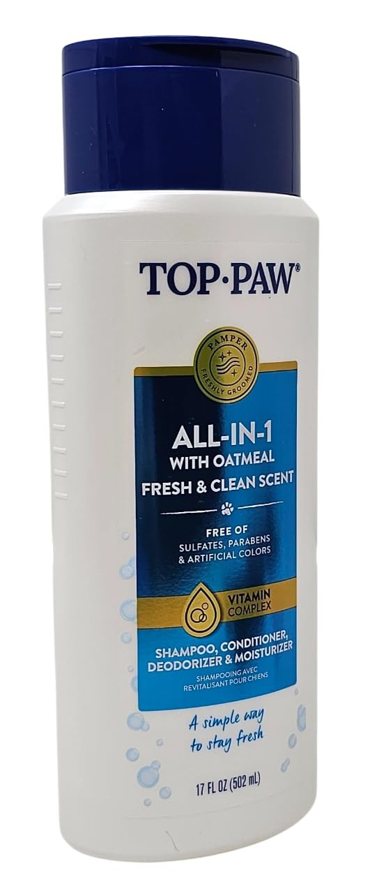 All-in-1 Oatmeal Shampoo and Conditioner for Dogs, 17 Ounces