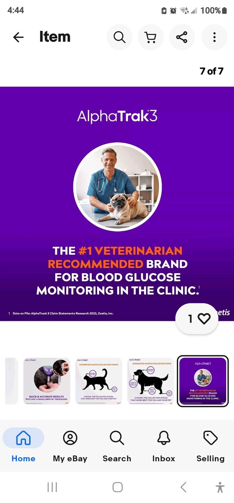 NEW! AlphaTRAK 3 Blood Glucose Test Strips (50 Strips) for Dog and Cats