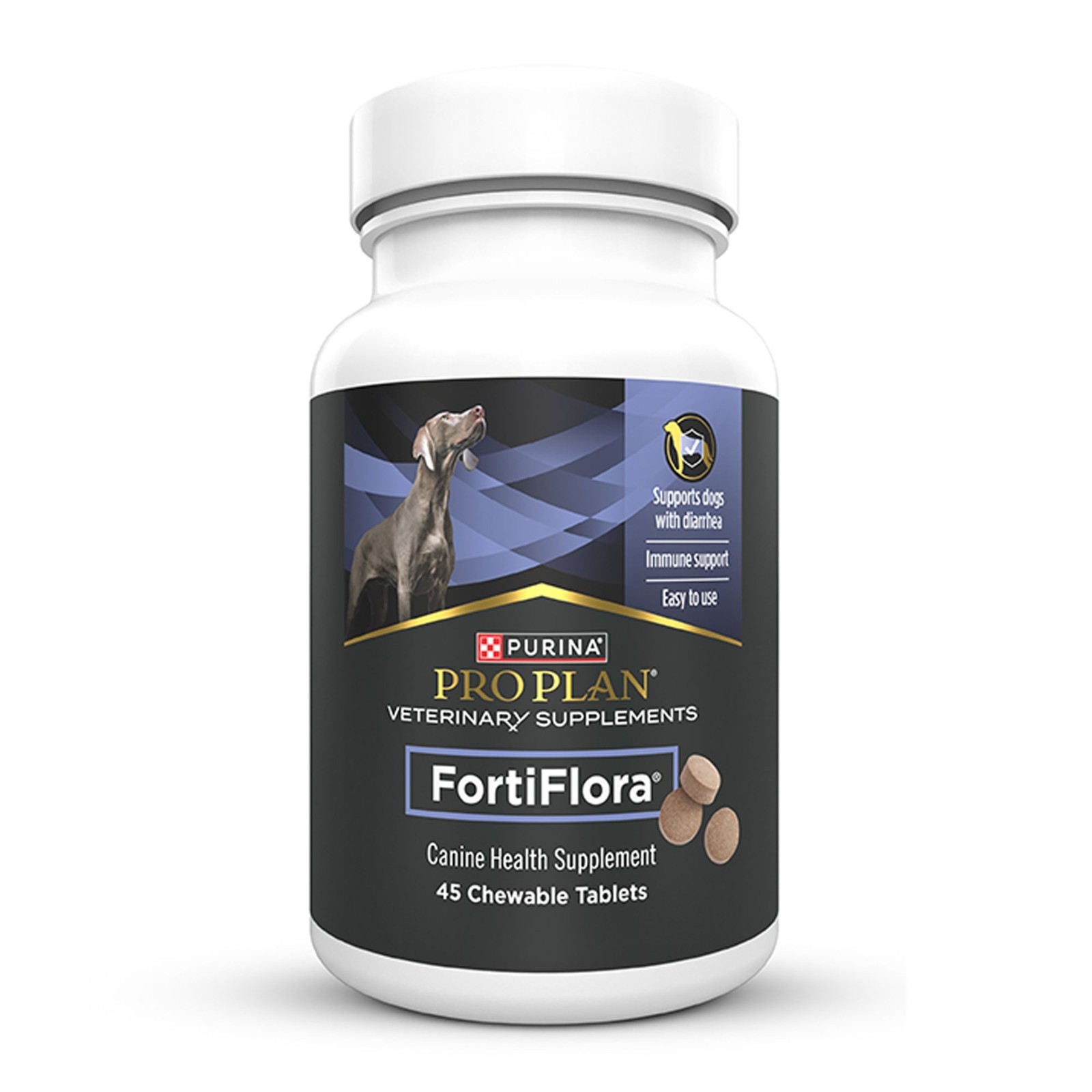 Purina Pro Plan Dog Veterinary Supplements FortiFlora Chewable Tablets, 45 Count