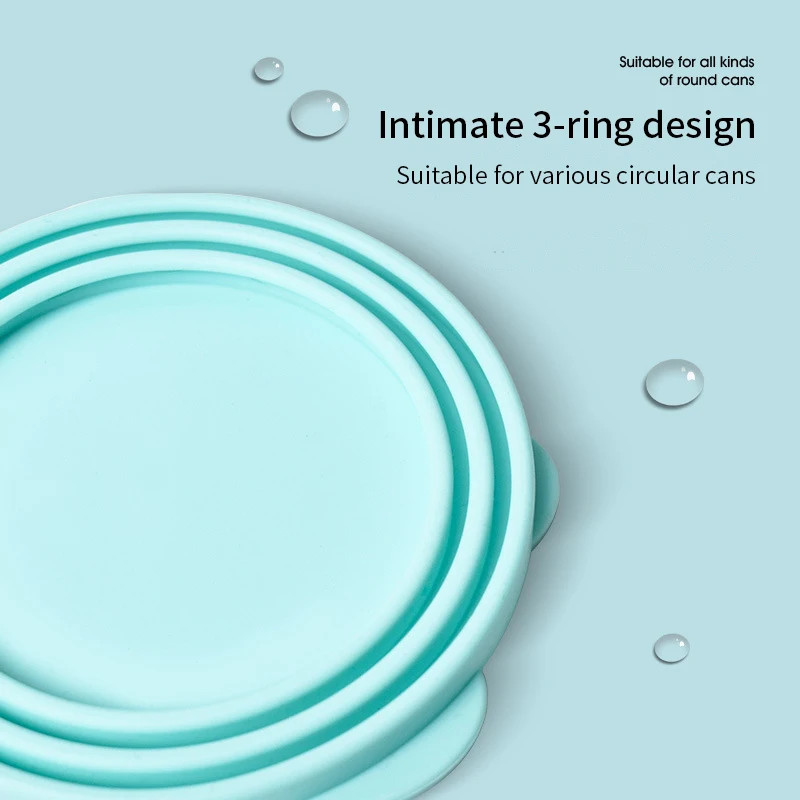 Silicone Pet Food Can Lid Spoon 2 In 1 Dog Cat Food Storage Sealer Cover