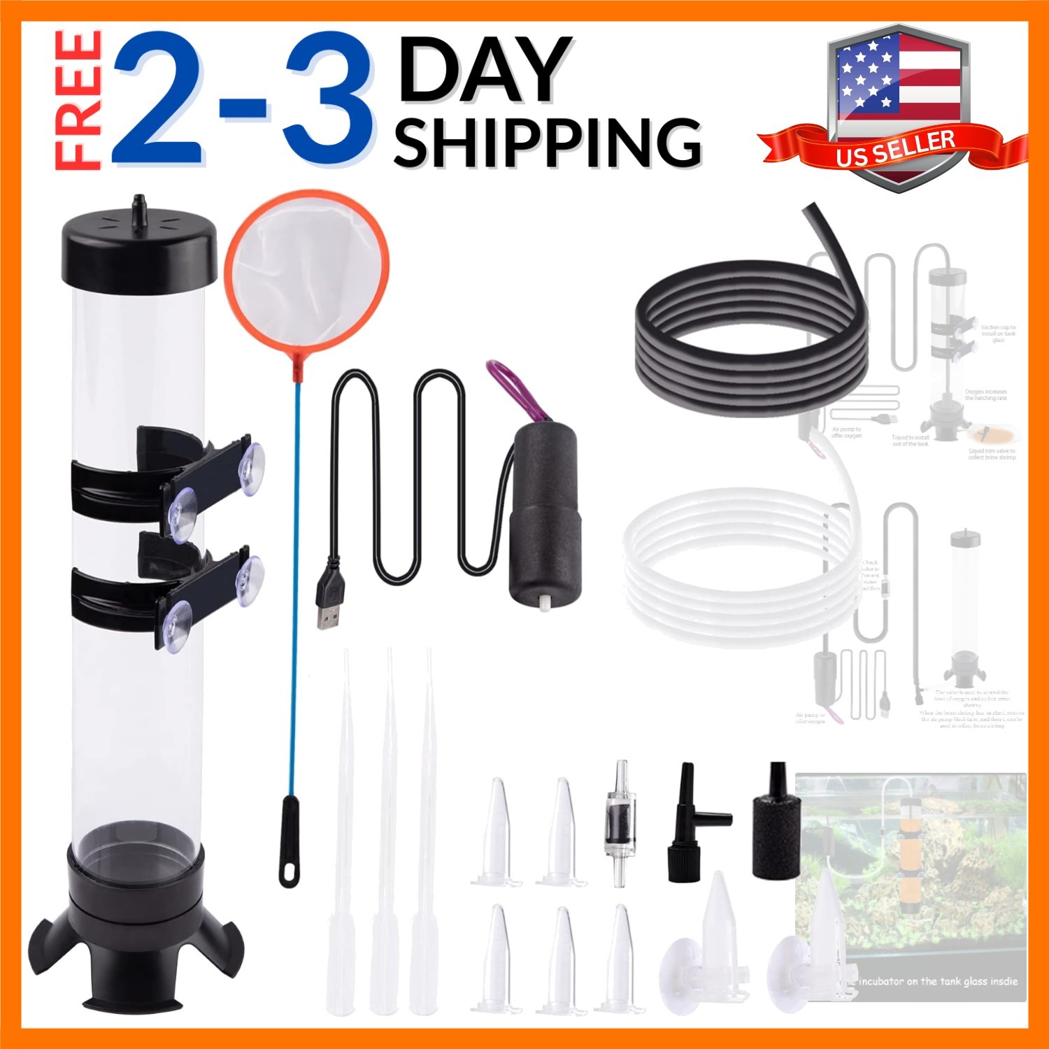 Brine Shrimp Hatchery Kit – Artemia Eggs Incubator