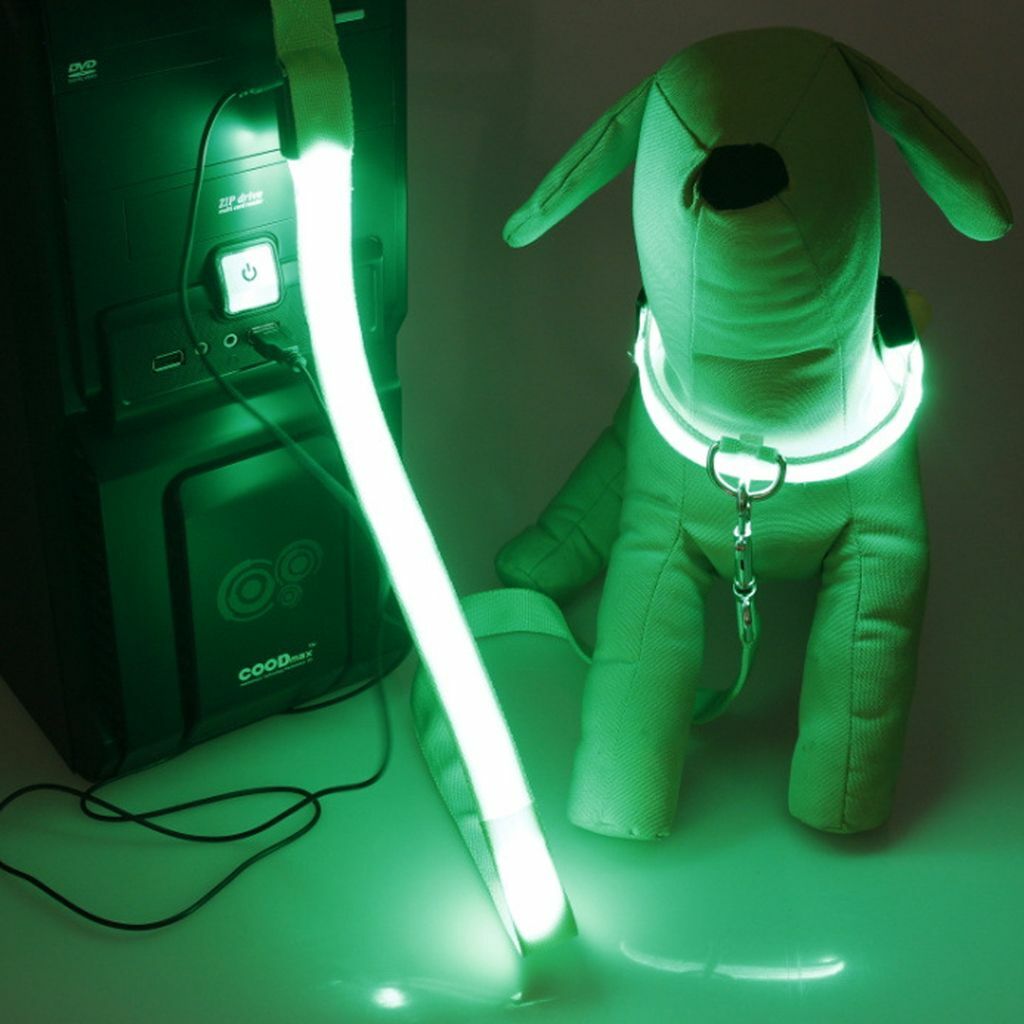 LED Light up Dog Collar Pet Night Safety Bright Flashing Adjustable Nylon 2023