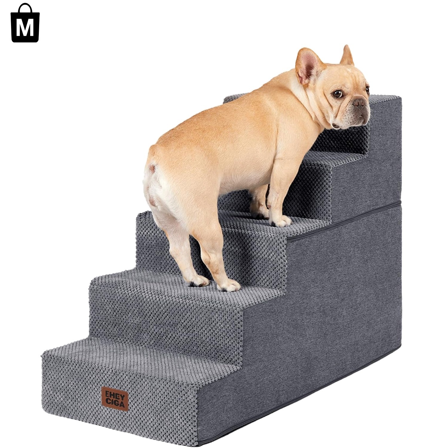 Portable 22″ Pet Steps – Easy Clean Non-Slip Stairs for Medium & Small Dogs
