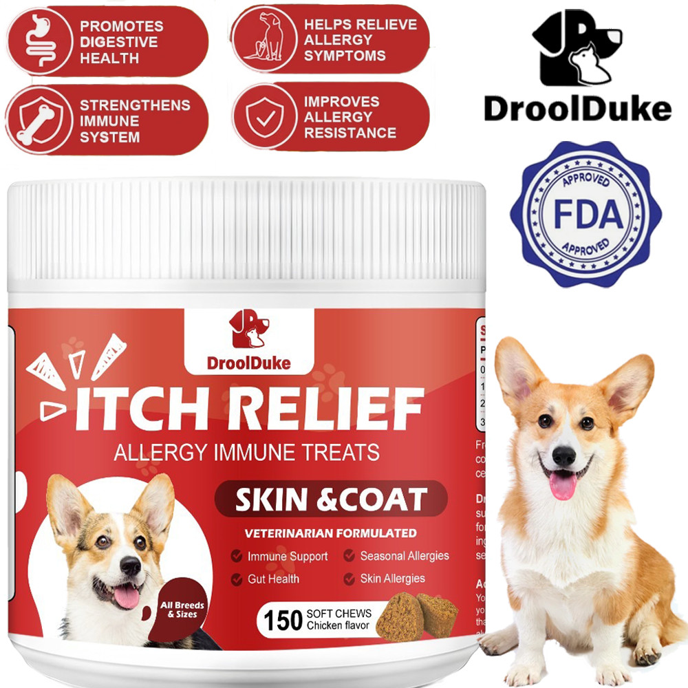 Dog Allergy Chews – Itch Relief for Dogs – Dog Allergy Relief – Chicken Flavor
