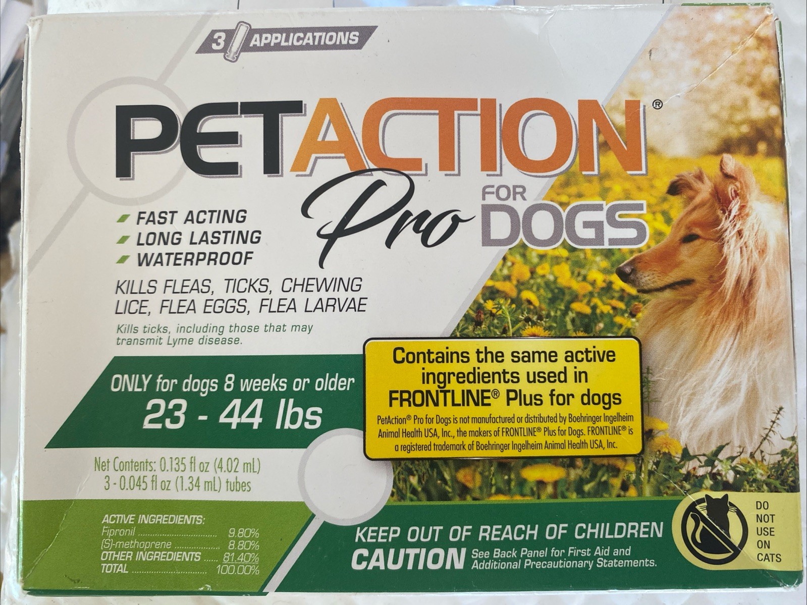 Pet Action Plus for Dogs, 3 Applications- 23 to 44 lbs.