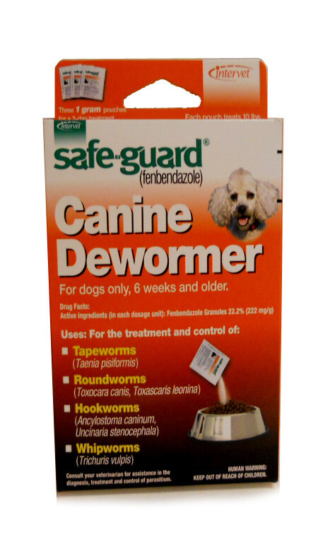 Safe Guard Canine Wormer (Fenbendazole 22.2%), 1 Gram