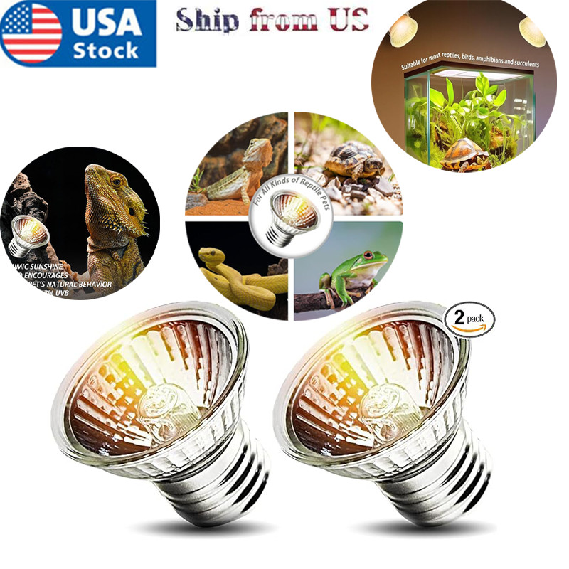 Reptile Lamp 75W UVA+UVB 3.0 Pet Heat Lamp Bulb Turtle Basking Light Bulbs