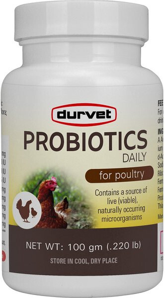 Durvet Poultry Probiotics Daily 100gm powder