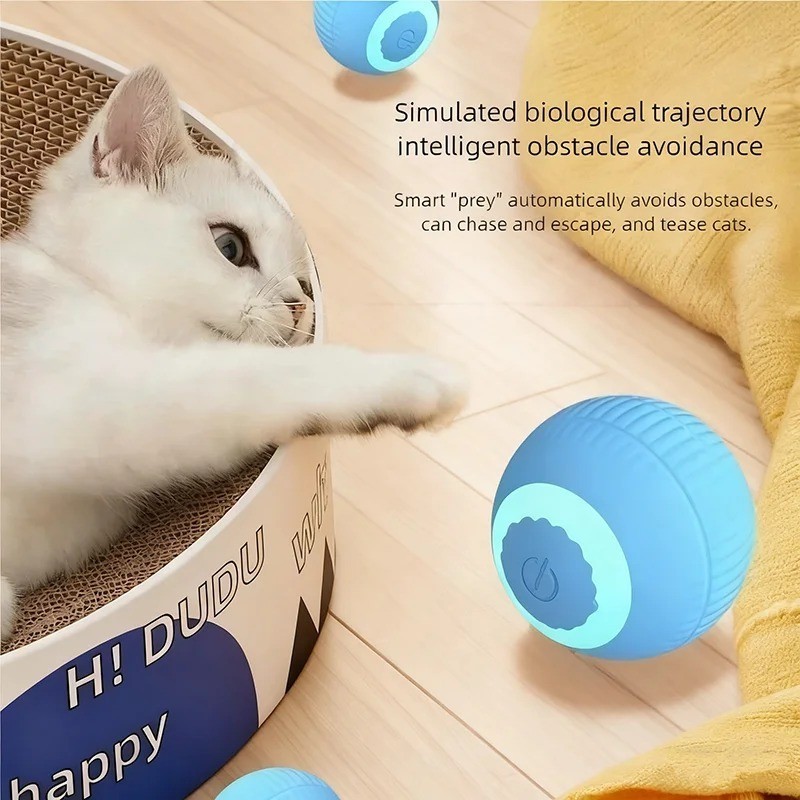 Smart Automatic Rolling Cat Ball Interactive Pet Toy Bite Resistant Electric