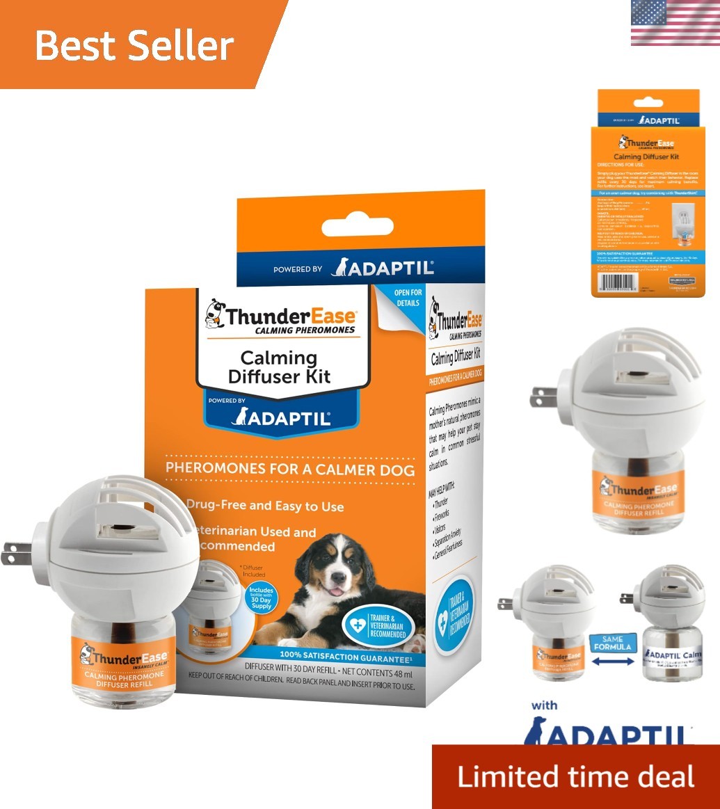 ADAPTIL Dog Calming Pheromone Diffuser Kit | 30-Day Vet-Recommended Relief