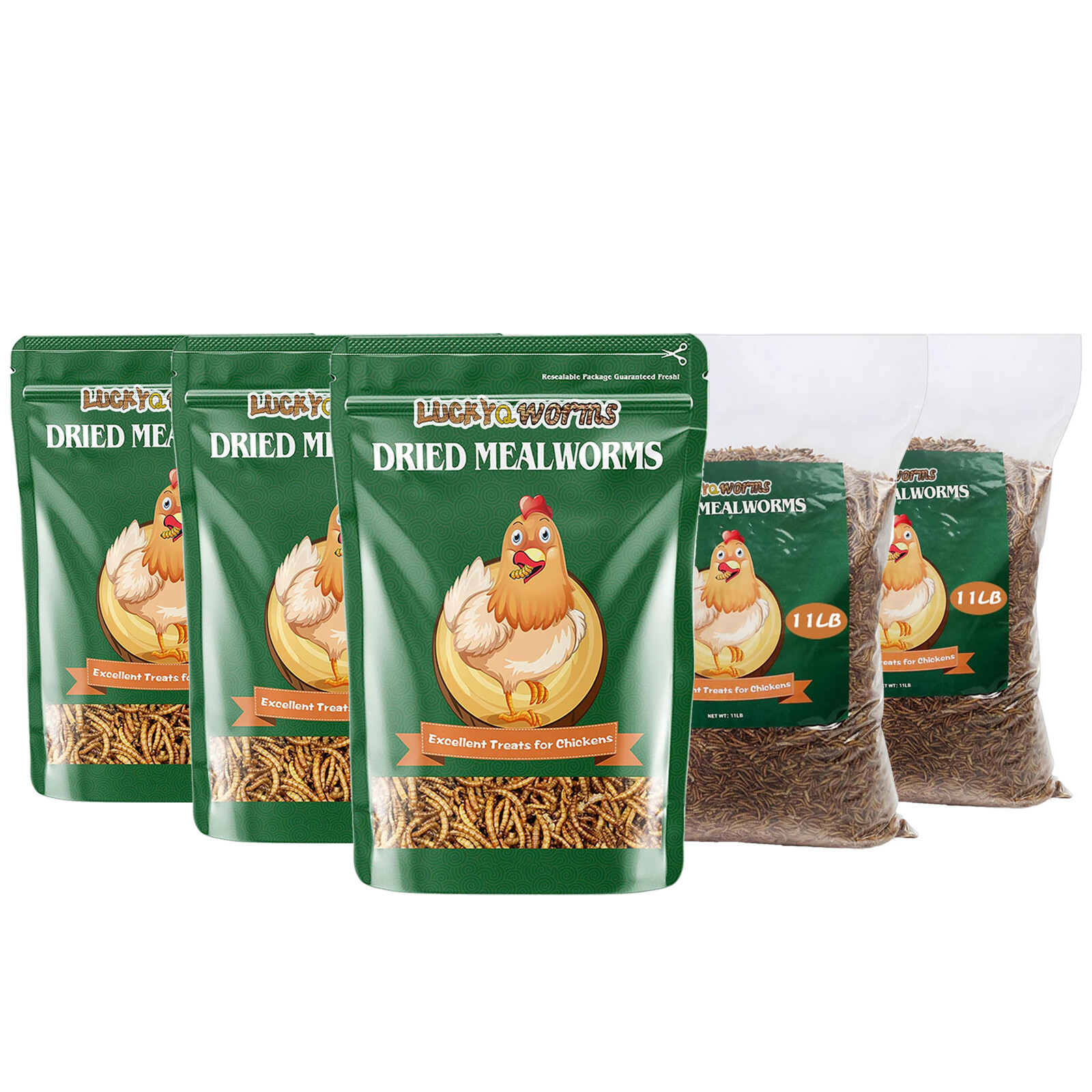 11LBS-44LBS Bulk Dried Mealworms for Wild Blue Birds Hen Reptile Treats Non-GMO