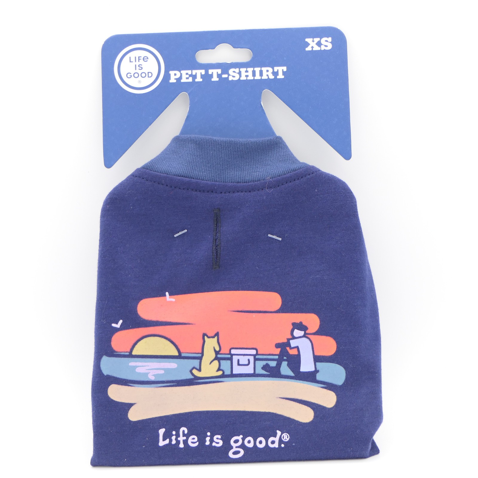 Life Is Good Dog Pet T-Shirt Navy Sunset Sizes XS, S, M, L, XL LG1261