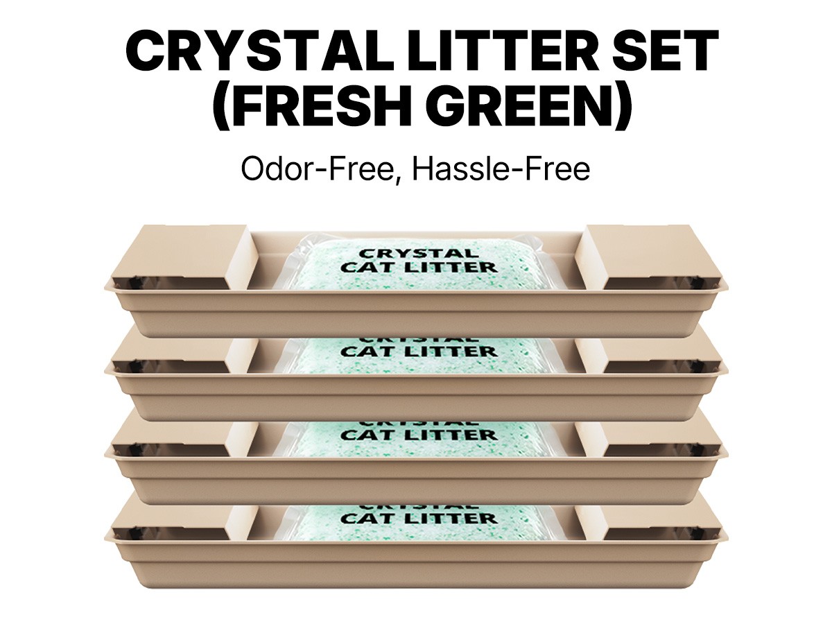 PETKIT Crystal Cat Litter for Purobot Crystal Duo Automatic Litter Box with Tray