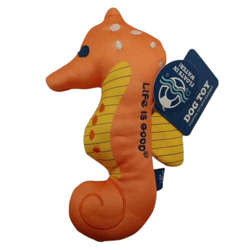 Life is Good Squeaker Pet Toy, Seahorse NEW