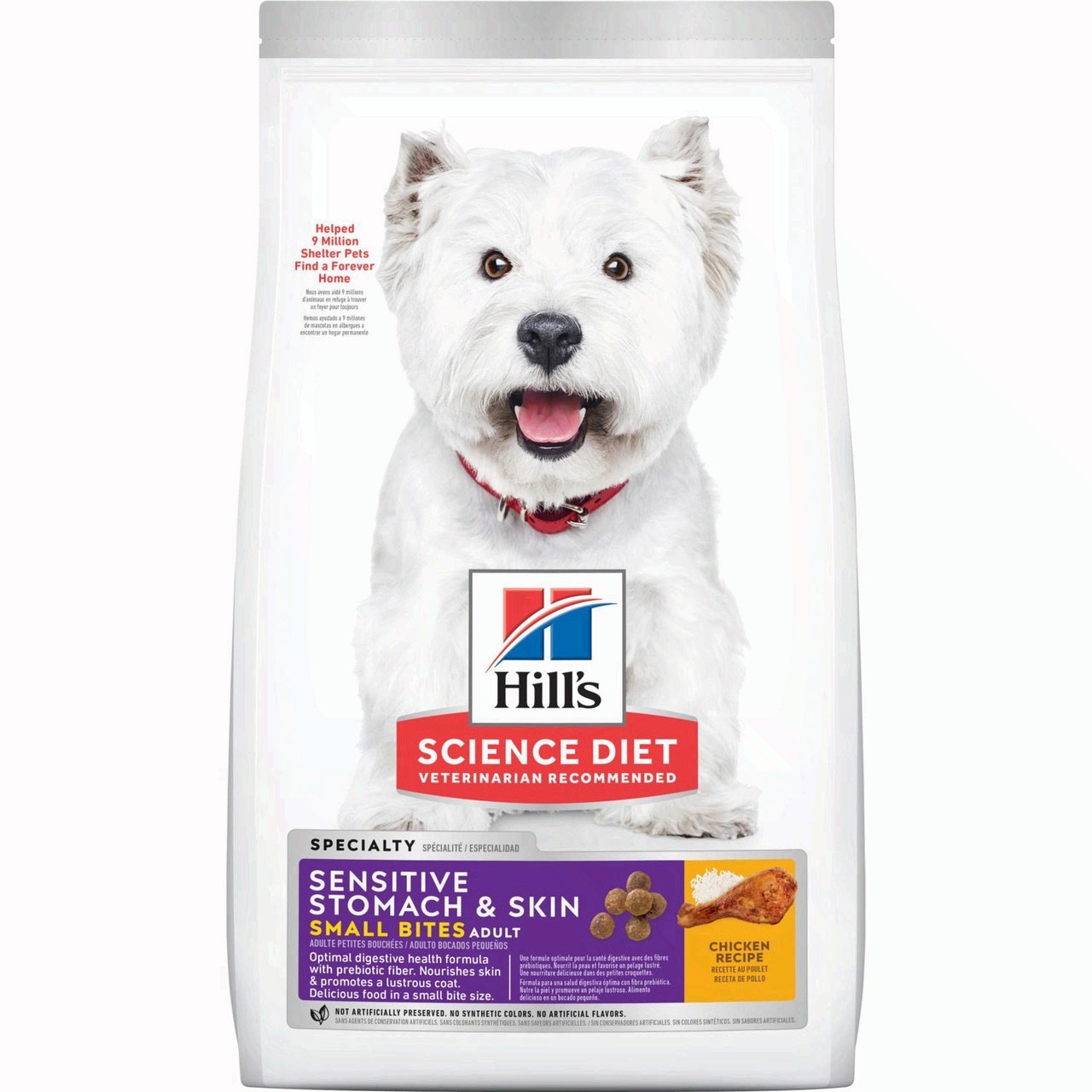 Hill’s Science Diet Sensitive Stomach & Skin Chicken Recipe Adult Small Bites FS