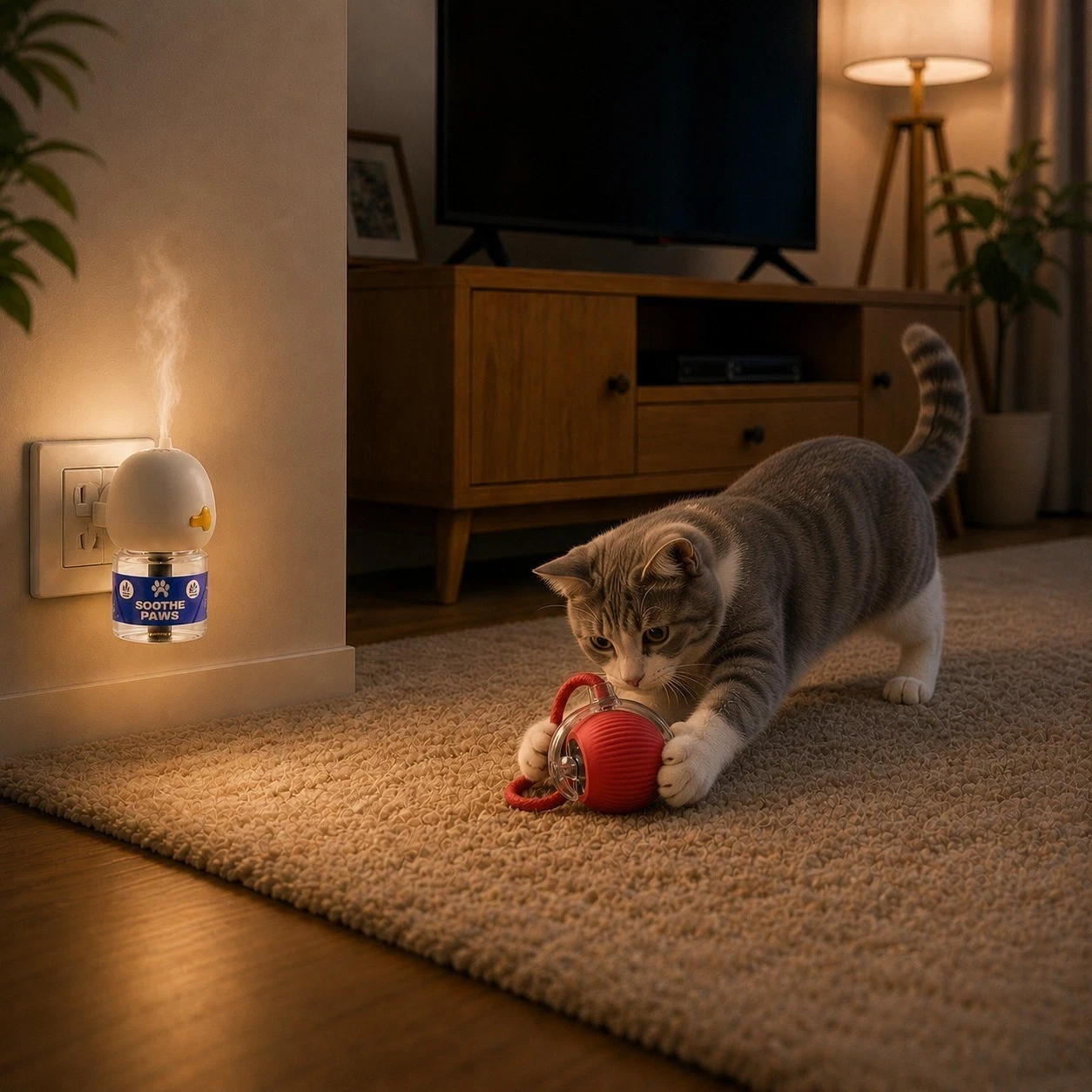 Automatic Rolling Cat Dog Toy Ball 2 Pack USB Rechargeable Self-Moving Kitten