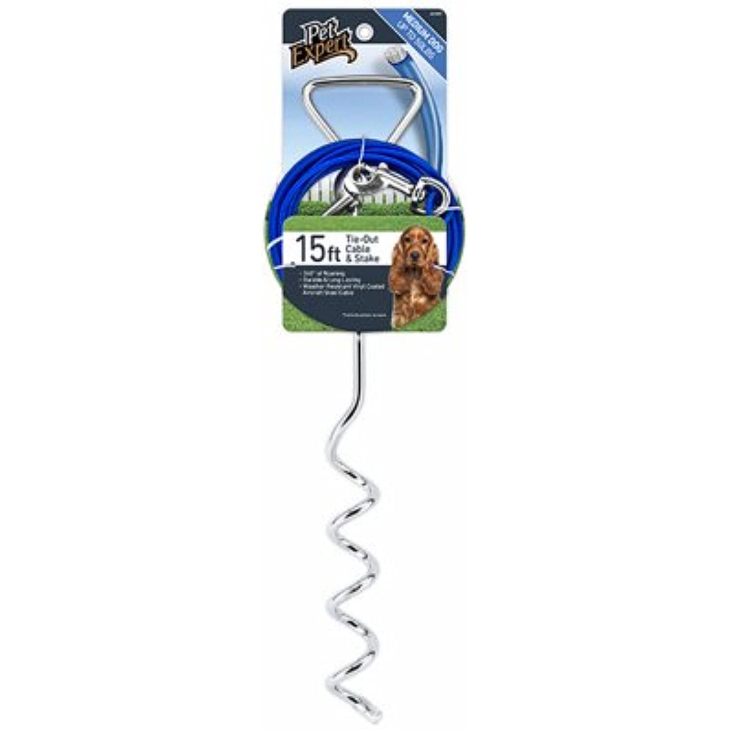 Westminster Pet Products Pet Expert 15′ Cable & 16″ Spiral Corkscrew Stake,
