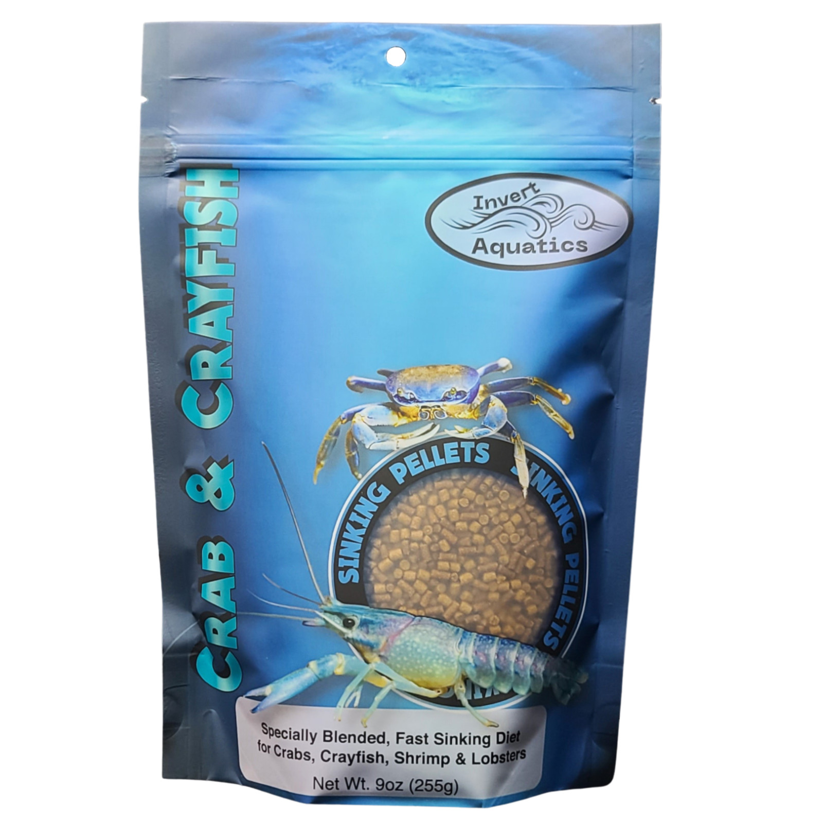 Crab & Crayfish Blended Diet – Fast Sinking Pellets for Scavenging Aquatic Pets