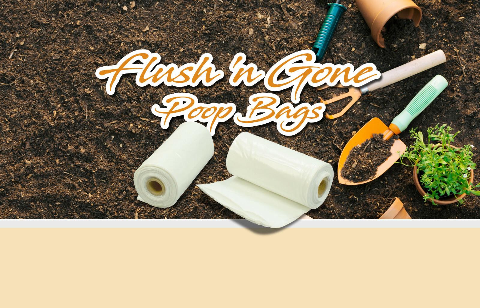 Flush ‘n Gone Poop Bag – Biodegradable, Compostable, Flushable!