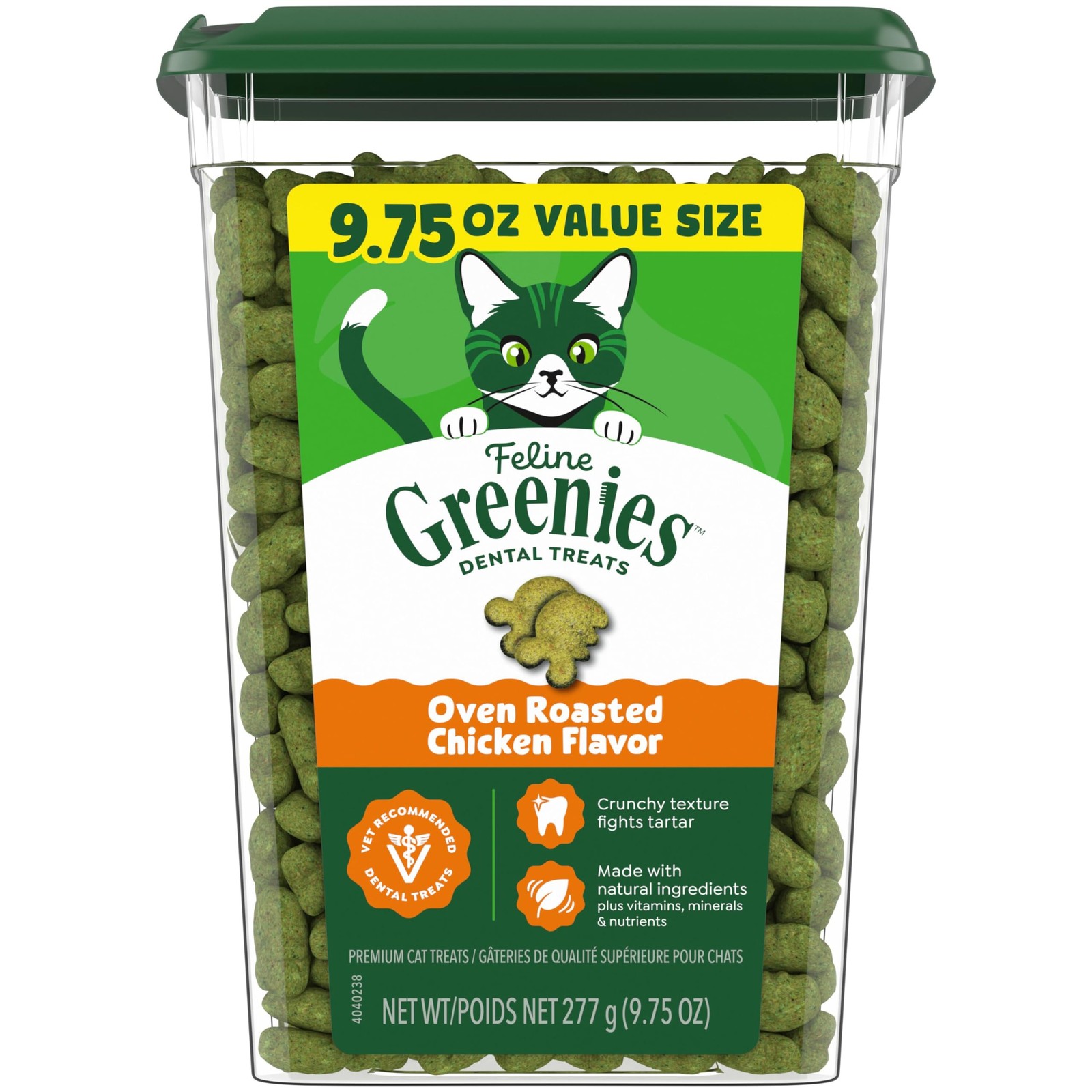 Greenies Cat Treats, Feline 9.75 Ounce (Pack of 1), Chicken