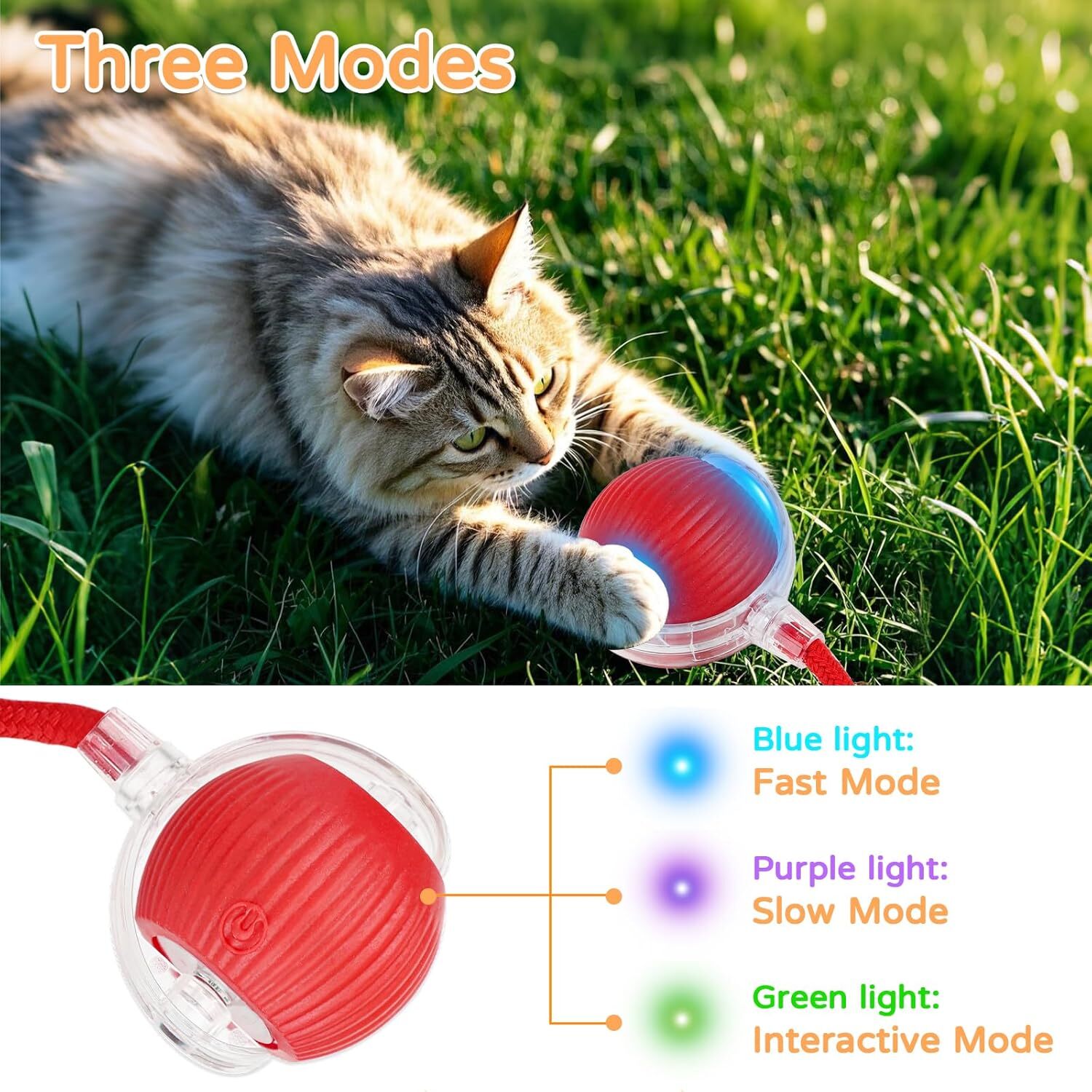 Automatic Rolling Ball Smart Cat Dog Toy Electric Pet Self-moving Kitten Lot