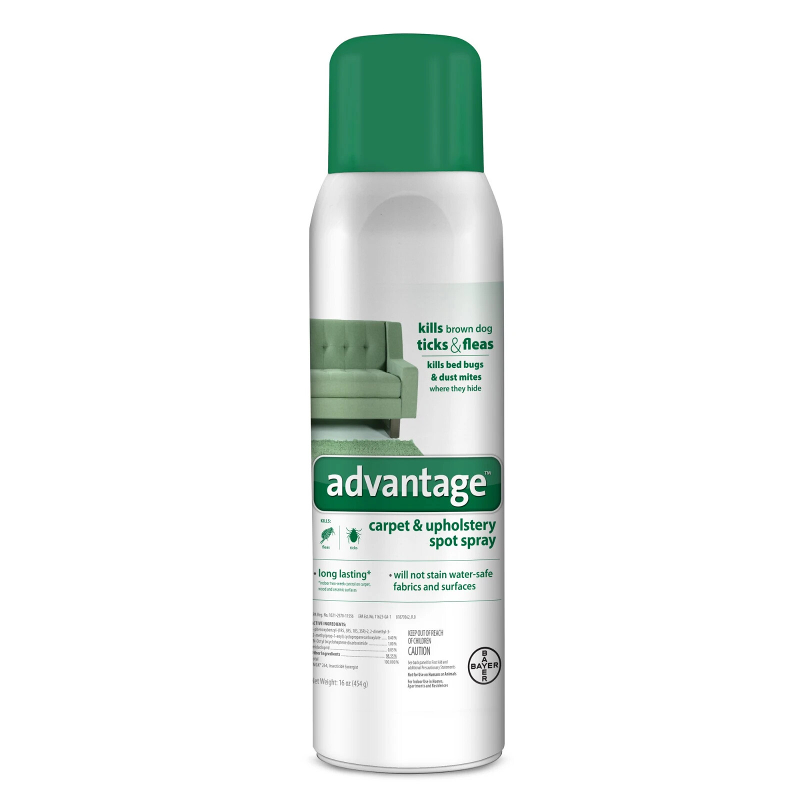 BAYER Advantage Carpet & Upholstery Spot Spray, 16 oz.
