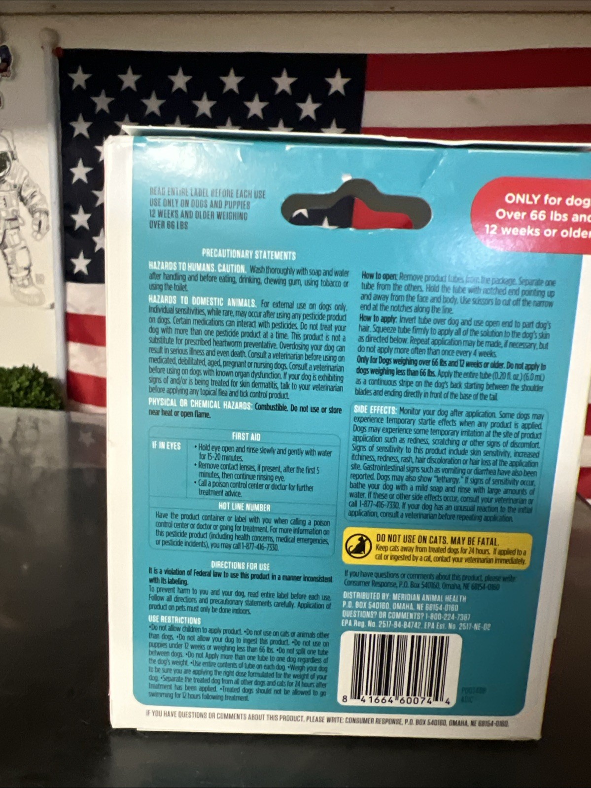 Sergeant’s Guardian Flea & Tick Squeeze On Topical for Dogs, 66+ lbs., 3 Month