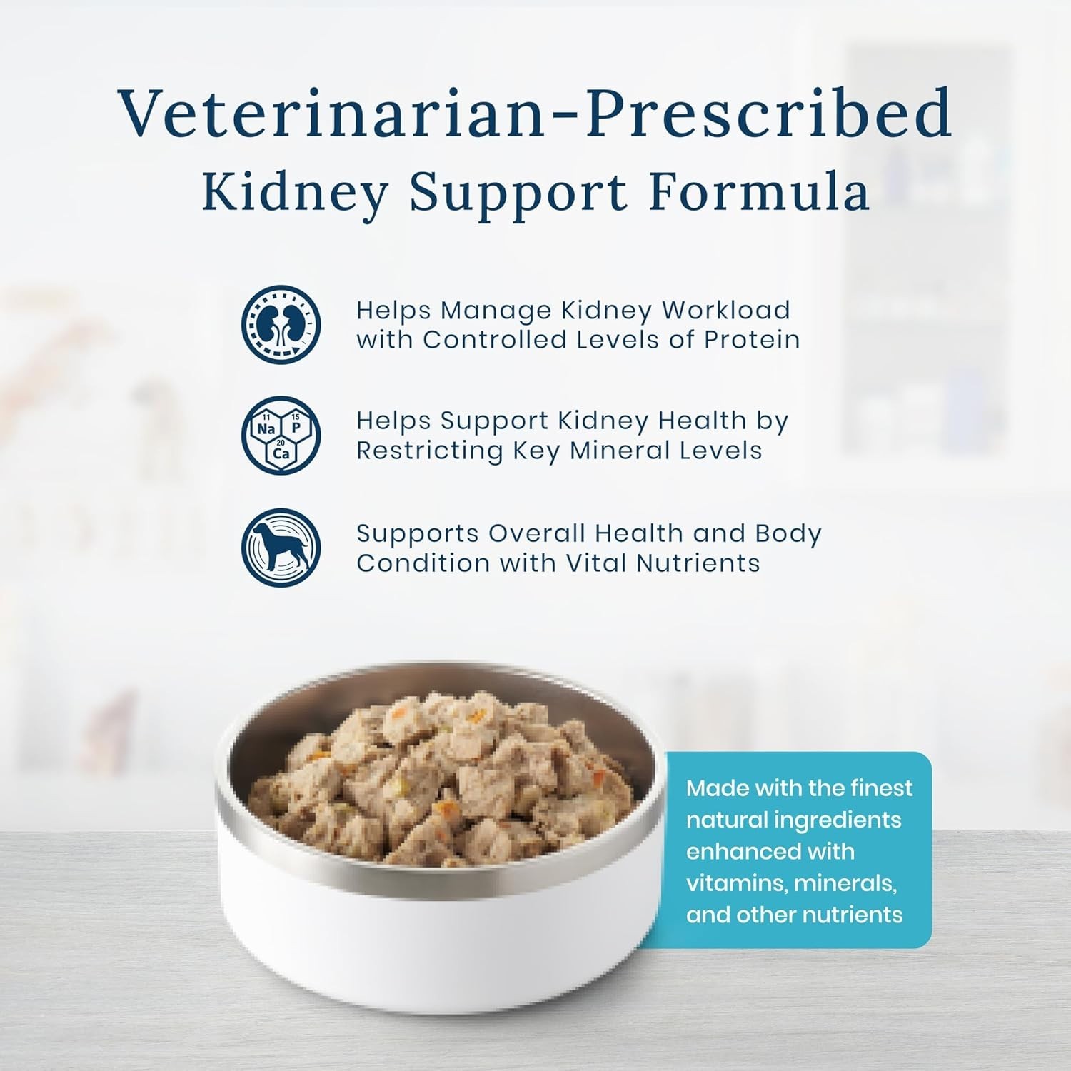 Blue Buffalo Natural Veterinary Diet KS Kidney Support Wet Dog Food, Chicken 12.