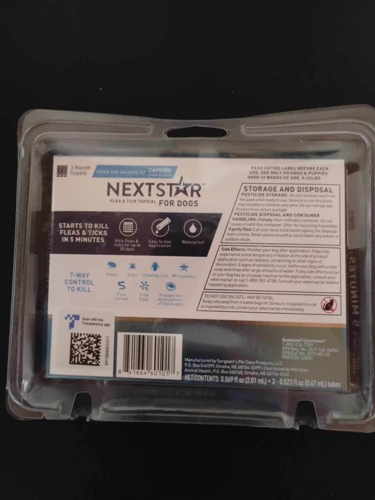 NextStar Flea & Tick Topical Treatment for Dogs – Pack of 3 Small 5-22 LBS New