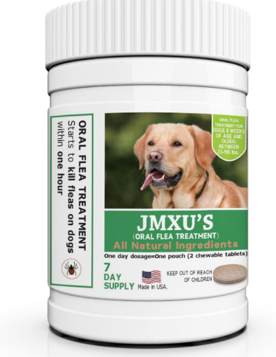 JMXU’S NATURAL PREVENTION Oral Tablets For Dogs 30 Days Supply