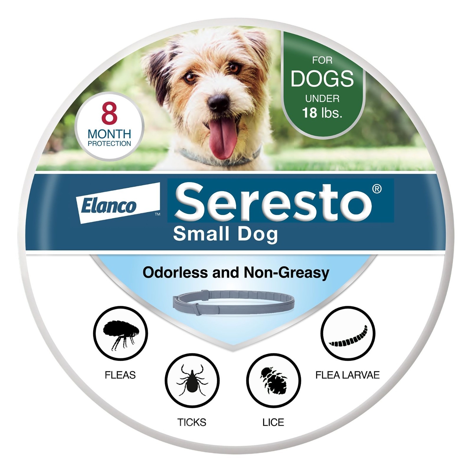 Seresto Flea and Tick Collar 8 Months Protection SMALL Dogs Under 18lbs