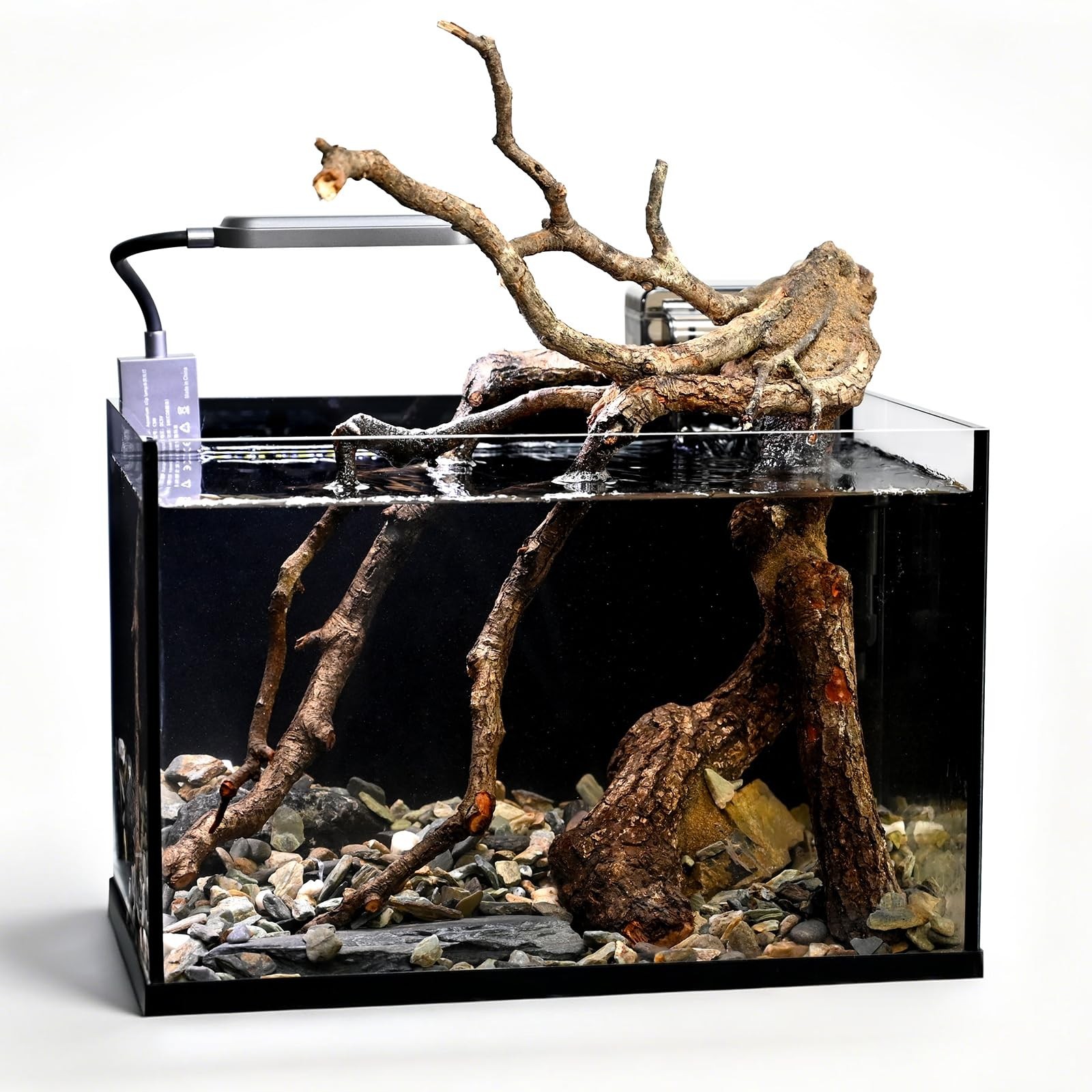 2.8 Gallon Glass Small Fish Tank, Nano Nature Aquarium Starter Kit with Pedes…