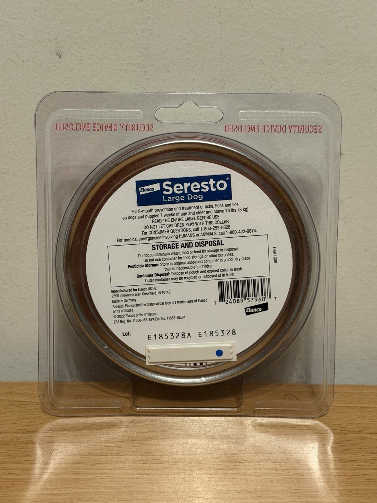 Seresto Flea & Tick Collar LARGE DOGS 18 lbs – 8 Month Protection