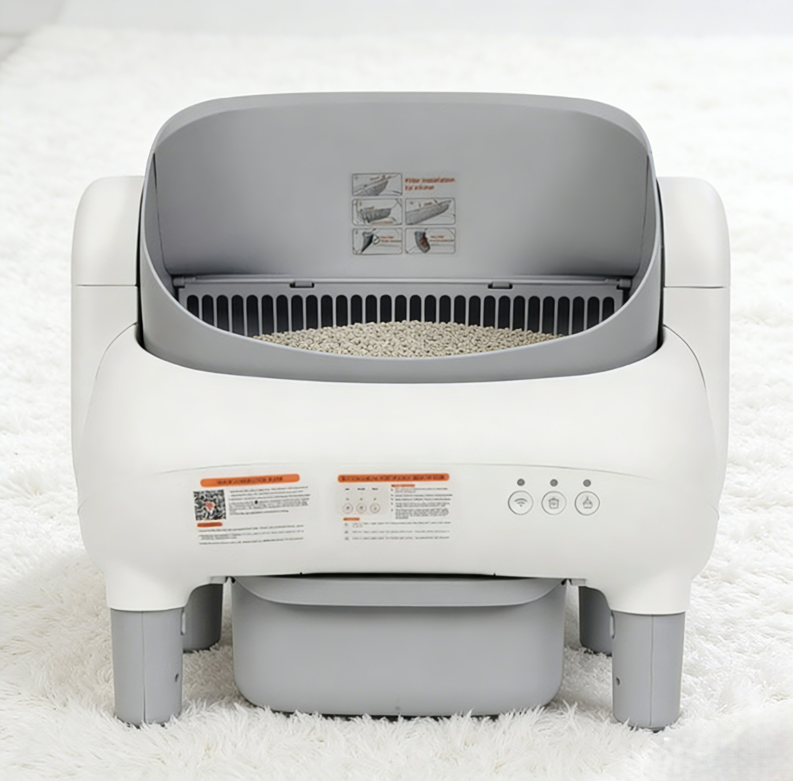 Used Smart Self-Cleaning Cat Litter Box App Control for Cats Quiet and safty