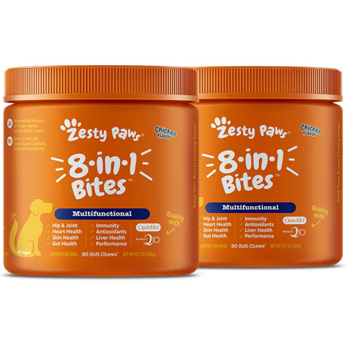 Zesty Paws 8-in-1 Multivitamin Bites for Dogs 2 jars Bundle Exp. 03/2027