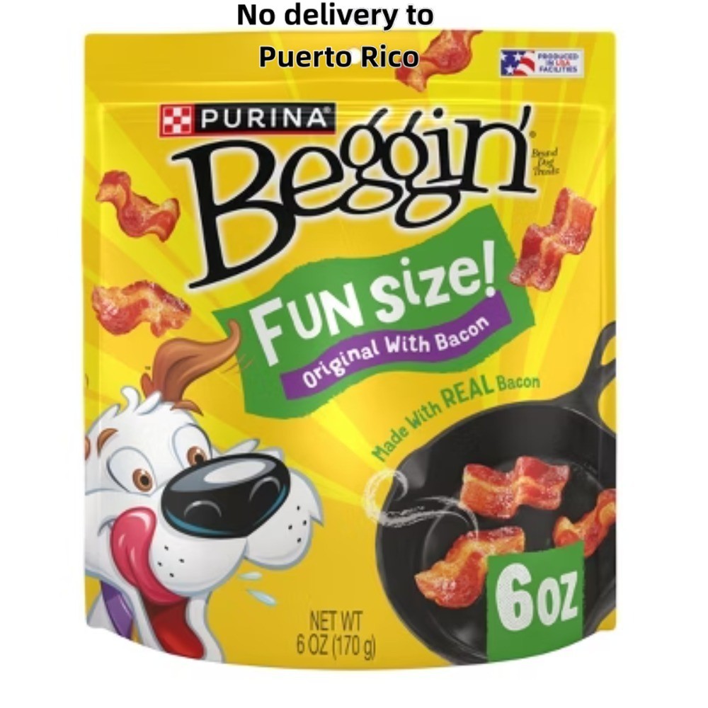 Beggin’ Small Breed Original Bacon and Pork Flavor Chewy Dog Treats – 6oz-NEW