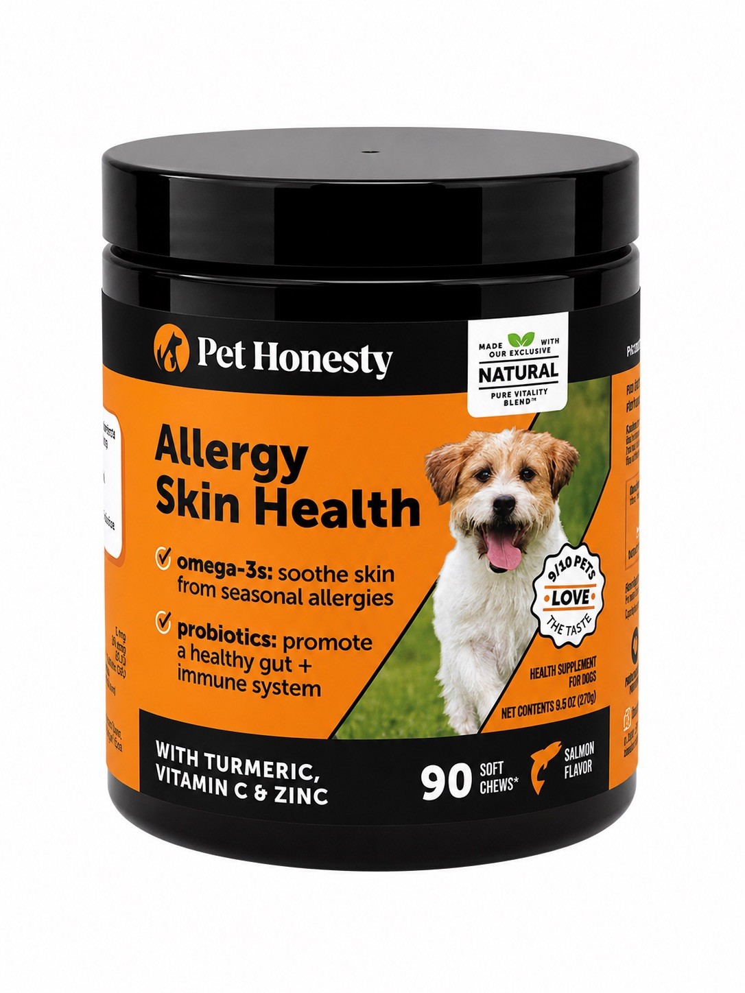 Pet Honesty Allergy Skin Health For Dogs Salmon Flavor 90 chews EXP 07/2027