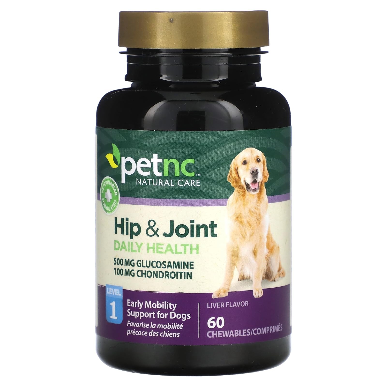 Petnc Level-1 Hip & Joint Health Supplement for Young Dogs 60 ct, No Color