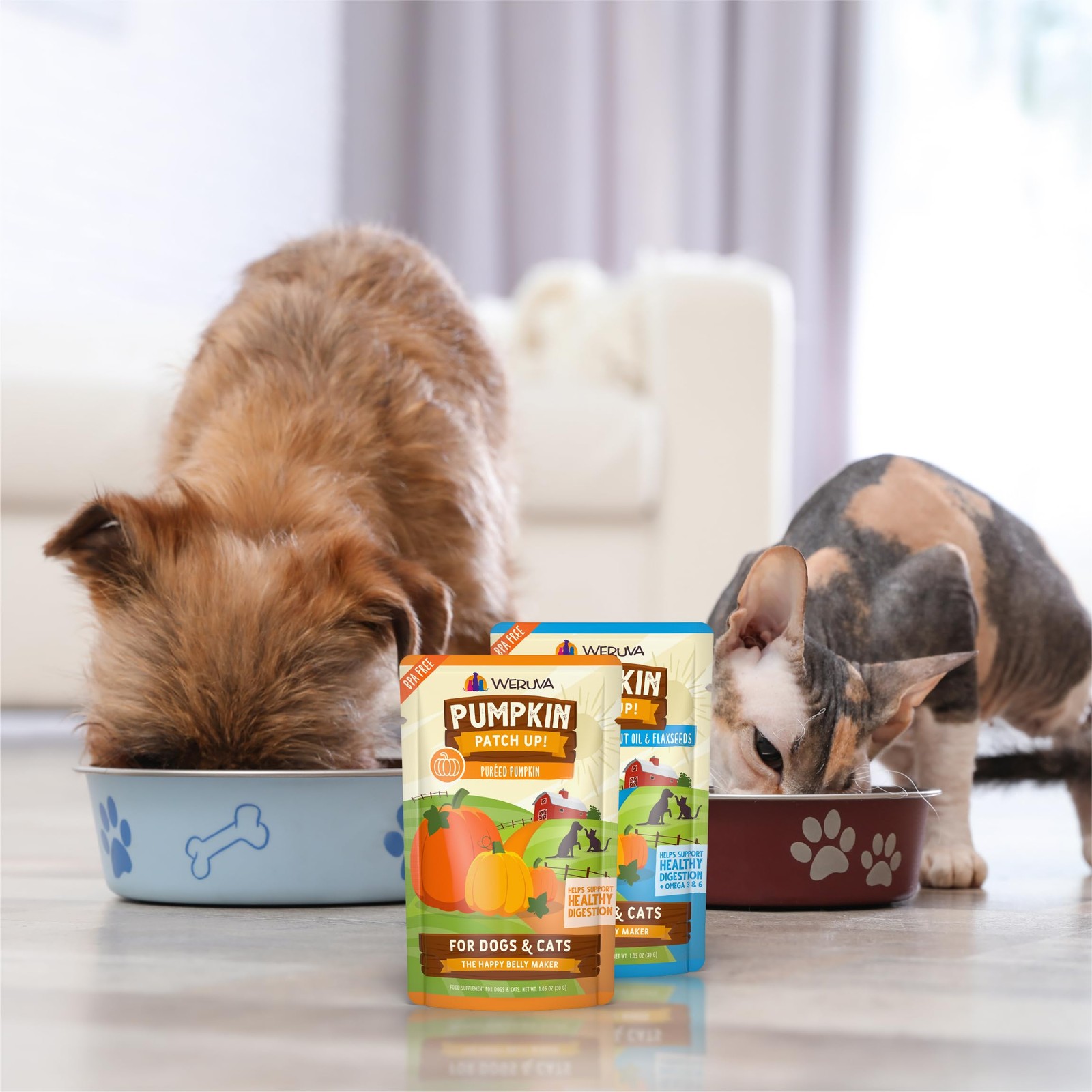 Weruva Pumpkin Patch Up!, Puree Pet 2.8oz Pouch (Pack of 12), Orange