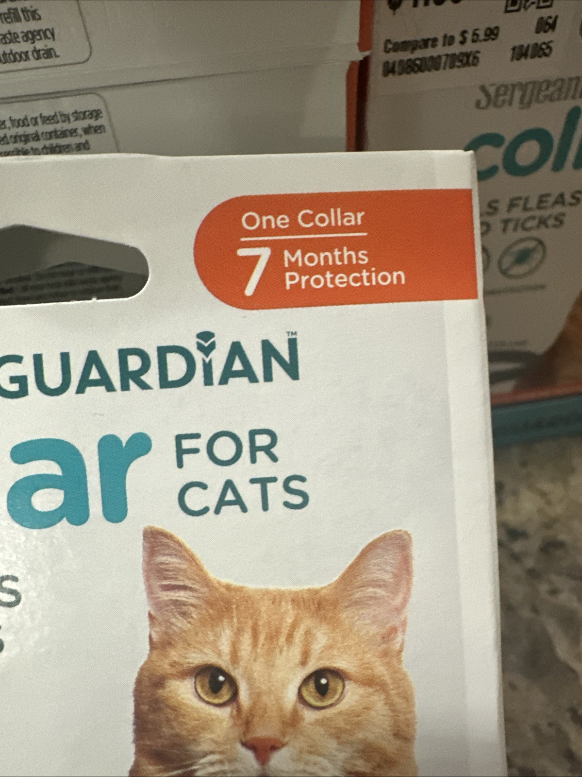 Sergeant’s Guardian Flea & Tick Cat Collar 7 Month Protection Clean Scent