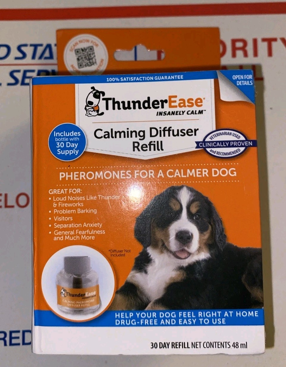 ThunderEase Dog Calming Pheromone Diffuser 30Day Refill Vet Recommended
