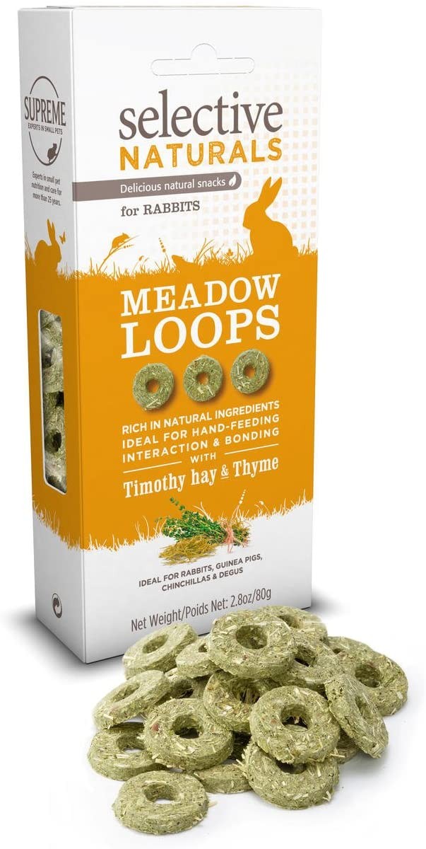 Selective Naturals Meadow Loops Timothy Hay & Thyme For Rabbits 2.8-Oz – 12 Pack