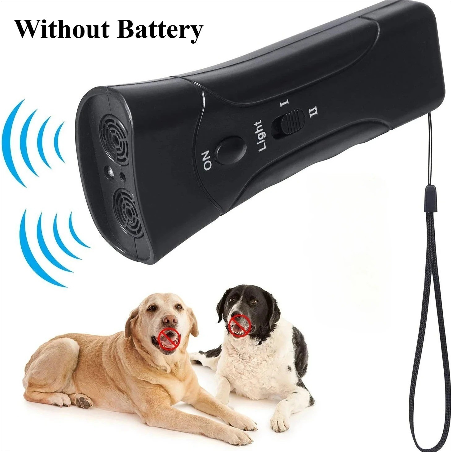 Ultrasonic Anti Dog Barking Device Pet Trainer LED Light Gentle Chaser Style