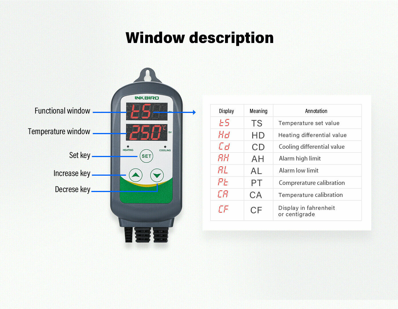 Temperature Cooling Thermostats ITC-308S With Aquarium Probe Controller Heating