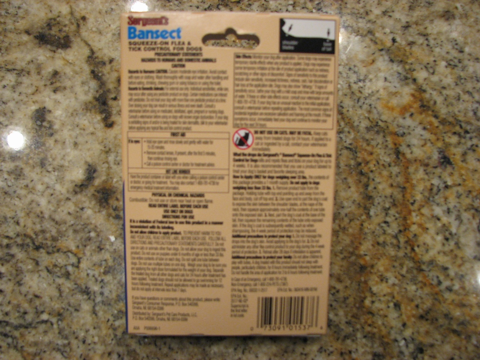 Sergeant’s Bansect Squeeze-on Dog Flea & Tick Control Monthly Control