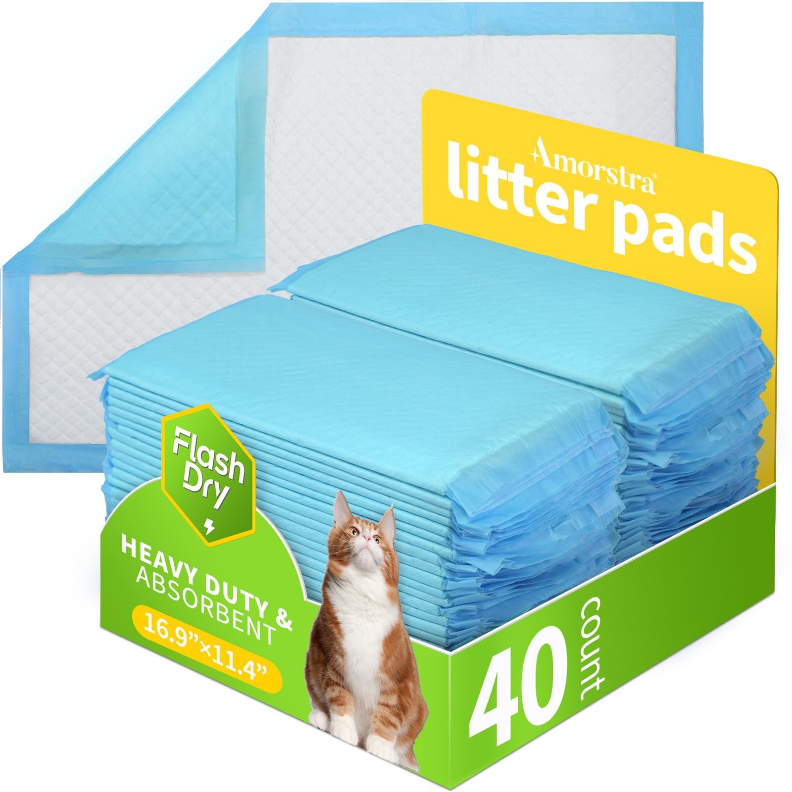 40 Count Cat Litter Pads for Tidy Cats Breeze System – Thick Absorbent Design
