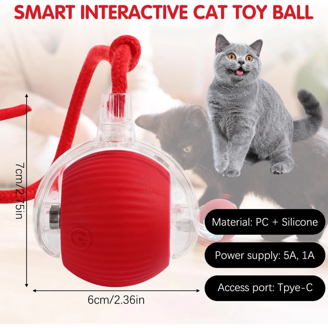 Automatic Rolling Ball Smart Cat Dog Toy Electric Pet Self-moving Kitten lot